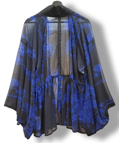 h.NAOTO/エイチ・ナオト　Bloody Rose see-through KIMONO cardigan