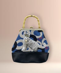 neko koma/ネココマ　ねこワッペンのバンブーBag