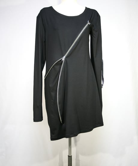 PRESENCE！/プレゼンス  251A111CーA　逆開のダブルジッパーつきロングTシャツ