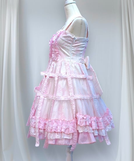 h.NAOTO/エイチ・ナオト　Sweet Strawberry Alice Bird Cage Dress【M/Lサイズ】