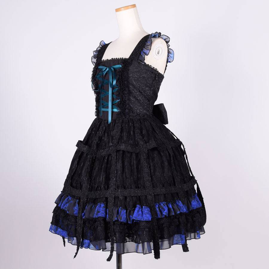 h.NAOTO/エイチ・ナオト Blue Bloody Rose Bird Cage Dres