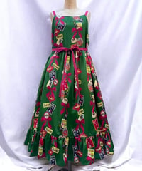 Perla nell' ostrica　Tipsy Ribbon Jumper Skirt（Green）Lサイズ