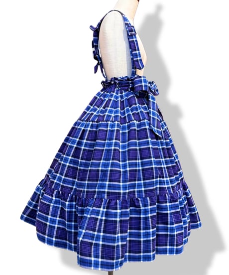 Perla nell' ostrica　125045-4   Clio Skirt 　 ーChecked Ver.ー   （Blue）