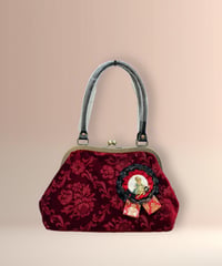 neko koma/ネココマ　ロゼット付がま口Bag