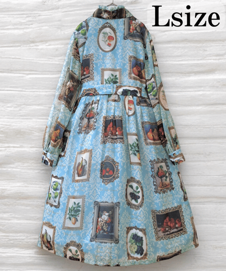 Fruit Still Life Art Museum one-piece dress（sax）