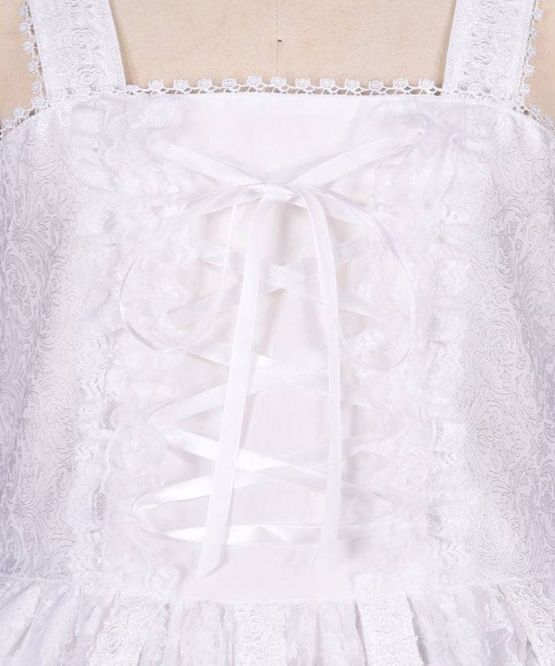 h.NAOTO/エイチ・ナオト Rose Bird Cage Dress(White)【XXL h.NAOTO/エイチ・ナオト Rose Bird Cage Dress(White)【XXL