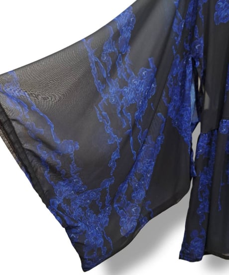 h.NAOTO/エイチ・ナオト　Bloody Rose see-through KIMONO cardigan