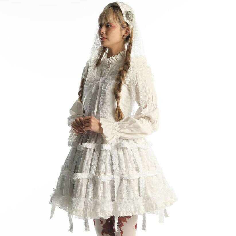 h.NAOTO/エイチ・ナオト White Rose Bird Cage Dress (Whi