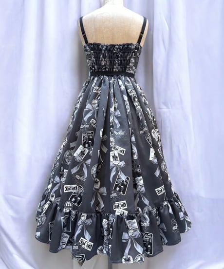 Perla nell' ostrica　Tipsy Ribbon Jumper Skirt（Gray）Lサイズ