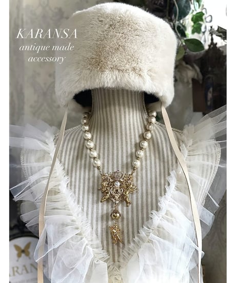 KARANSA/カランサ　KN-542 《エデンの宮殿・パール》 ネックレス＆ブローチ2way