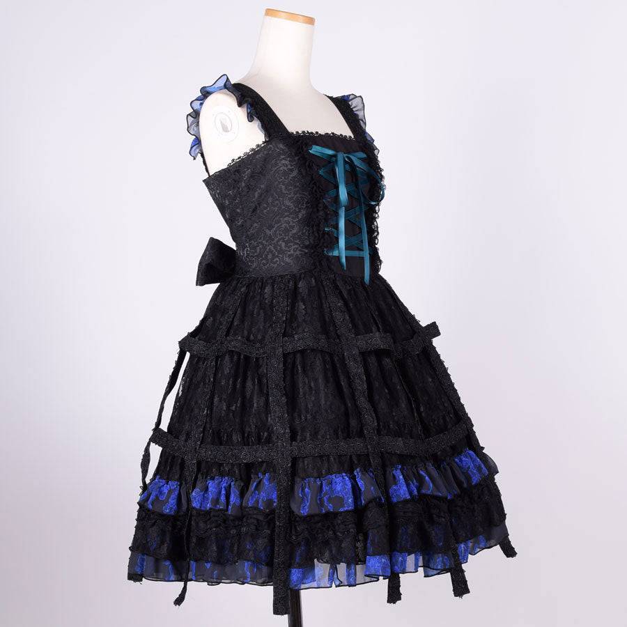 h.NAOTO/エイチ・ナオト Blue Bloody Rose Bird Cage Dres