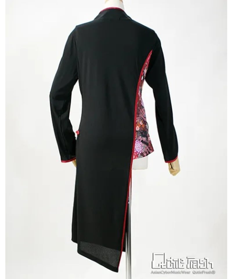 2 キューティーフラッシュ　チャイナ　皇帝襟　和柄　ワンピース　白　赤　タグ付き 2 キューティーフラッシュ チャイナ 皇帝襟 和柄 ワンピース 白 赤