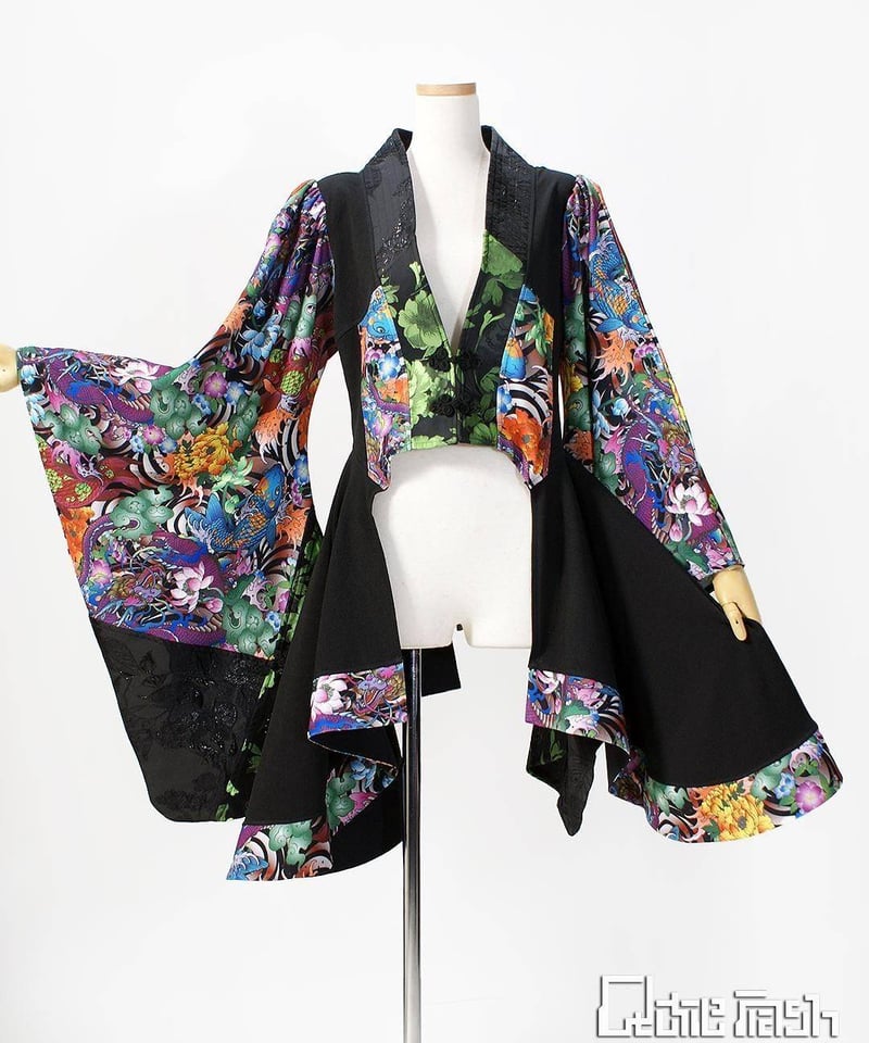 QutieFrash/キューティーフラッシュ9911-CD サイドロング着物カーデ