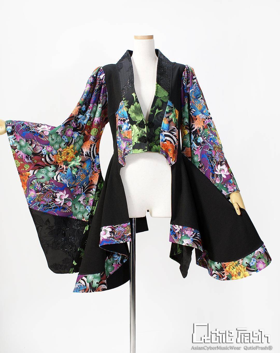 QutieFrash/キューティーフラッシュ 9911-CD サイドロング着物カーデ