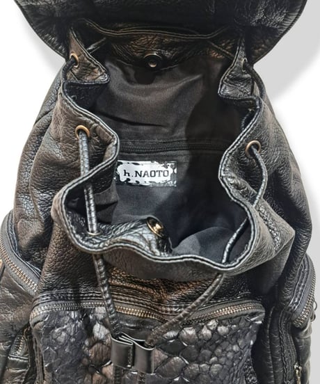 h.NAOTO/エイチ・ナオト　dragon leather Backpack（☨）