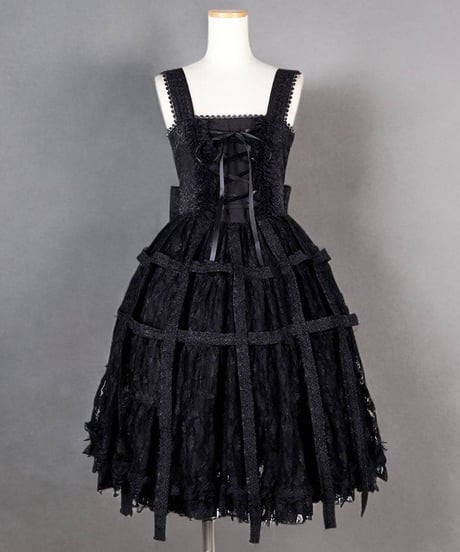 h.NAOTO/エイチ・ナオト　Medium long Rose Bird Cage Dress