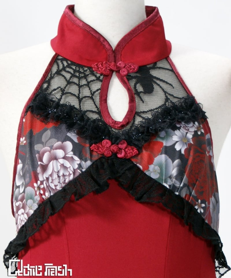 QutieFrash/キューティーフラッシュ 9858-OP 和柄ホルターワンピ | Arco