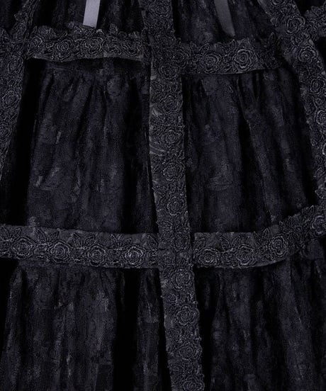 h.NAOTO/エイチ・ナオト　Medium long Rose Bird Cage Dress