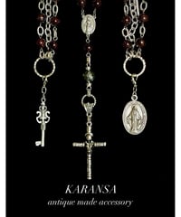 KARANSA/カランサ　KN-488《聖ジョバンニのロザリオ・ガーネット》 ロザリオ風ネックレス3way