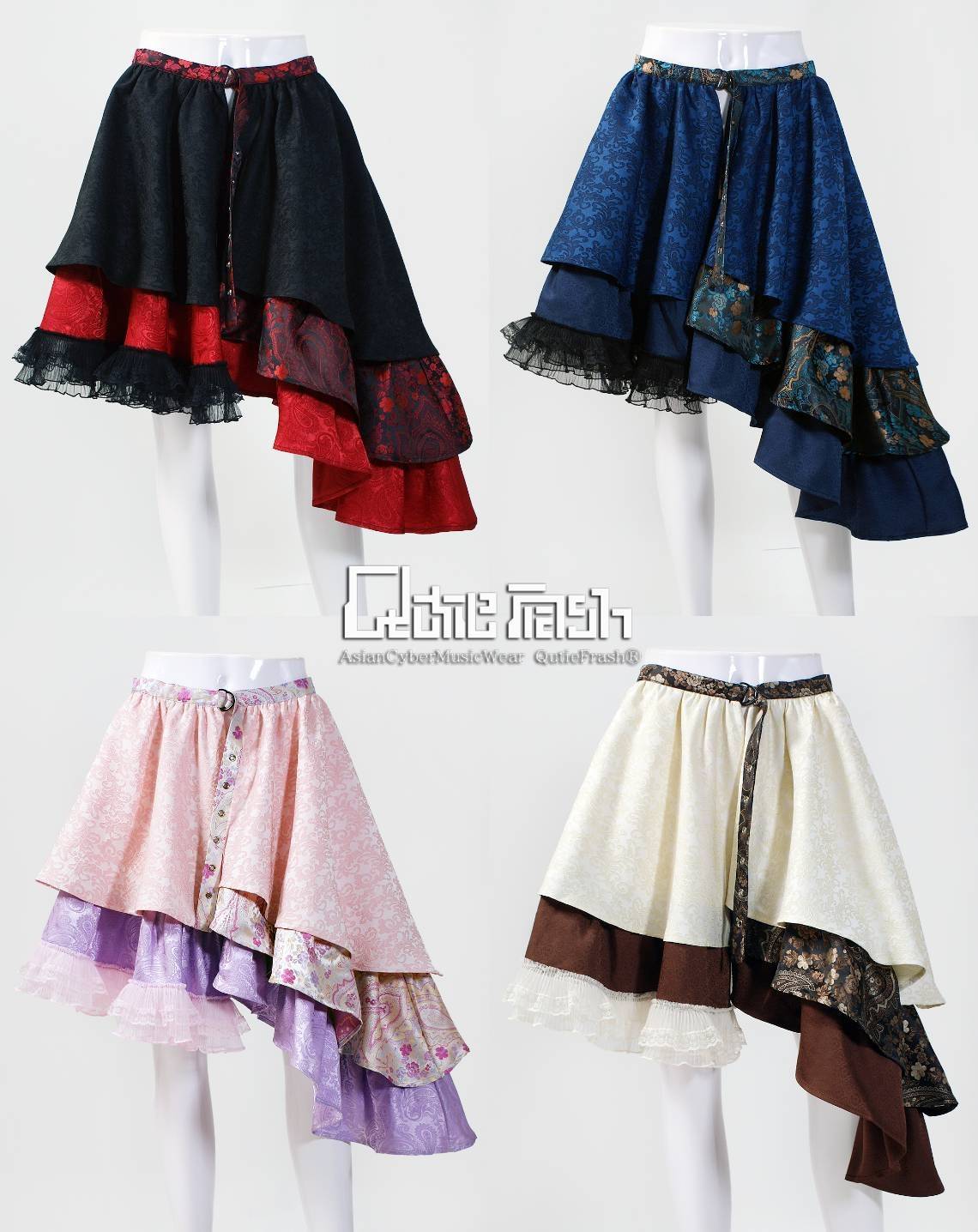 QutieFrash キューティーフラッシュ マーメイドスカート QutieFrash】マーメイドロングスカート -TyCHE iero(旧KERA SHOP