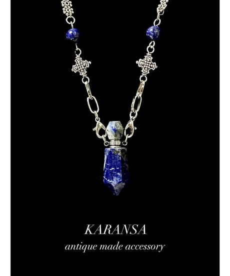 KARANSA/カランサ　KN-559 《パルファン・ラピス＆淡水パール》 天然石ネックレス3way