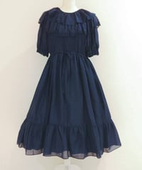 Perla nell' ostrica　222021　フリルカラーワンピース（ネイビー）◆ SALE ◆