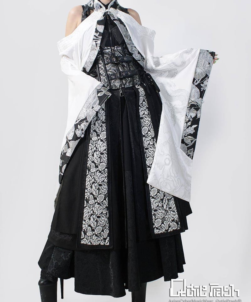 QutieFrash/キューティーフラッシュ 9896-CD チャイナオフショル着物