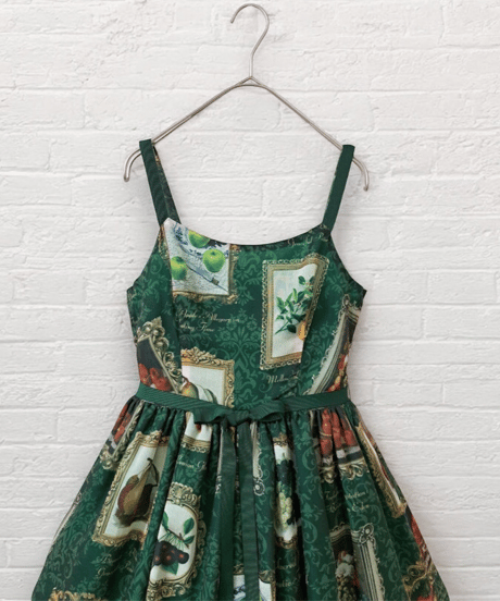 Fruit Still Life Art Museum Jumper Skirt（Green）