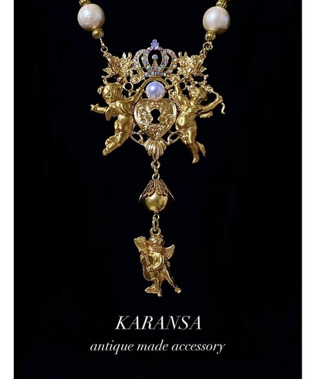 KARANSA/カランサ　KN-542 《エデンの宮殿・パール》 ネックレス＆ブローチ2way