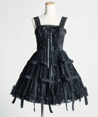 h.NAOTO/エイチ・ナオト　Rose Bird Cage Dress (Black)【M/Lサイズ】