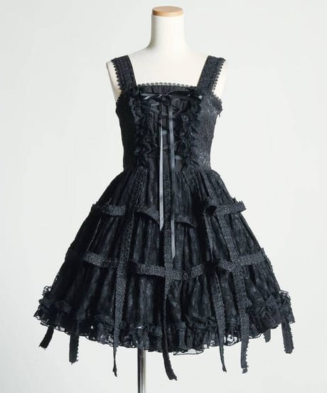 h.NAOTO/エイチ・ナオト　Rose Bird Cage Dress (Black)【M/Lサイズ】