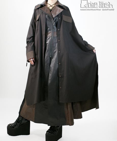 QutieFrash/キューティーフラッシュ　9853-BL ネクタイ付きBIGシャツ