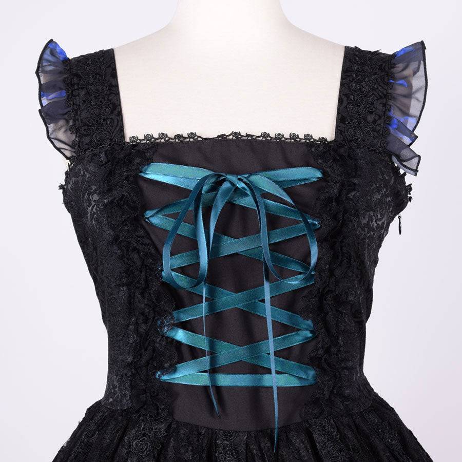 h.NAOTO/エイチ・ナオト Blue Bloody Rose Bird Cage Dres