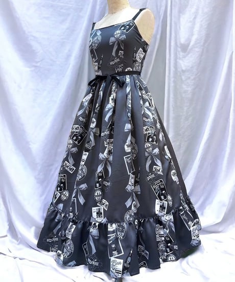 Perla nell' ostrica　Tipsy Ribbon Jumper Skirt（Gray）Lサイズ