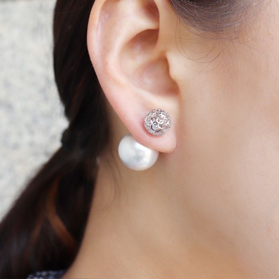 Dot /ポルカ ピアス（ホワイトゴールド） | MIMIKAZARI Online