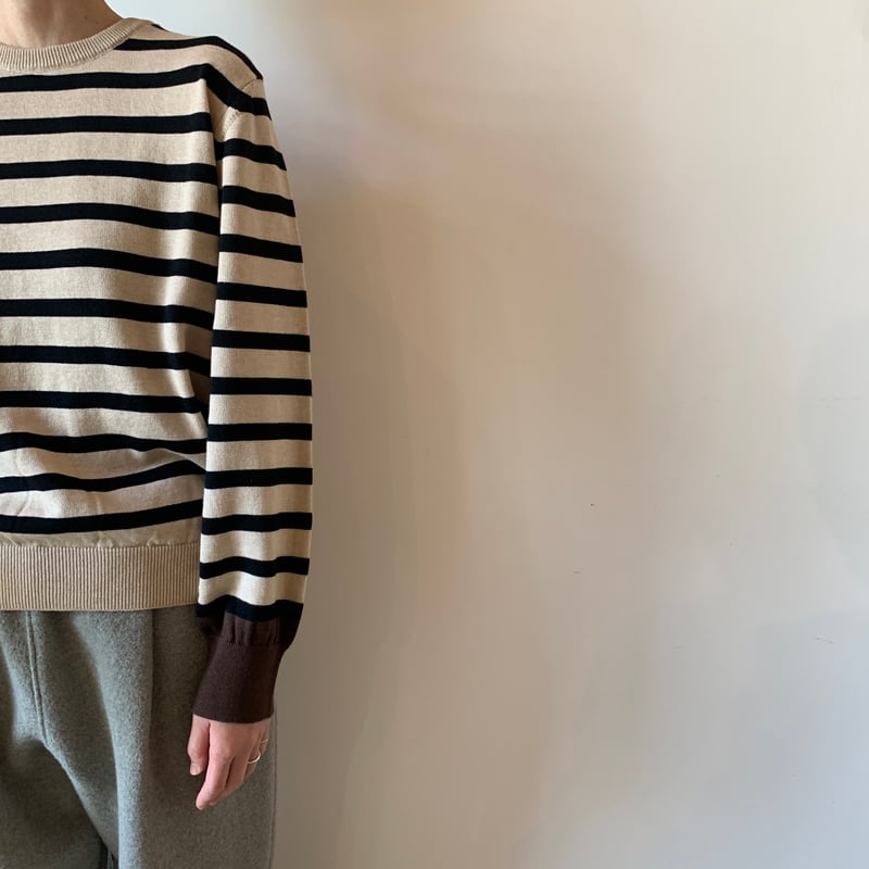atelier naruse》コットンウールボーダーニット | toalu online shop
