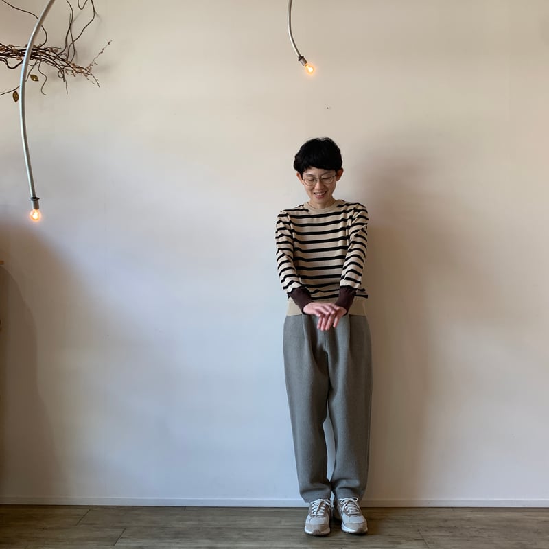 atelier naruse》コットンウールボーダーニット | toalu online shop