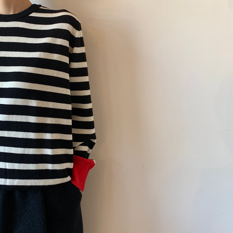 atelier naruse》コットンウールボーダーニット | toalu online shop