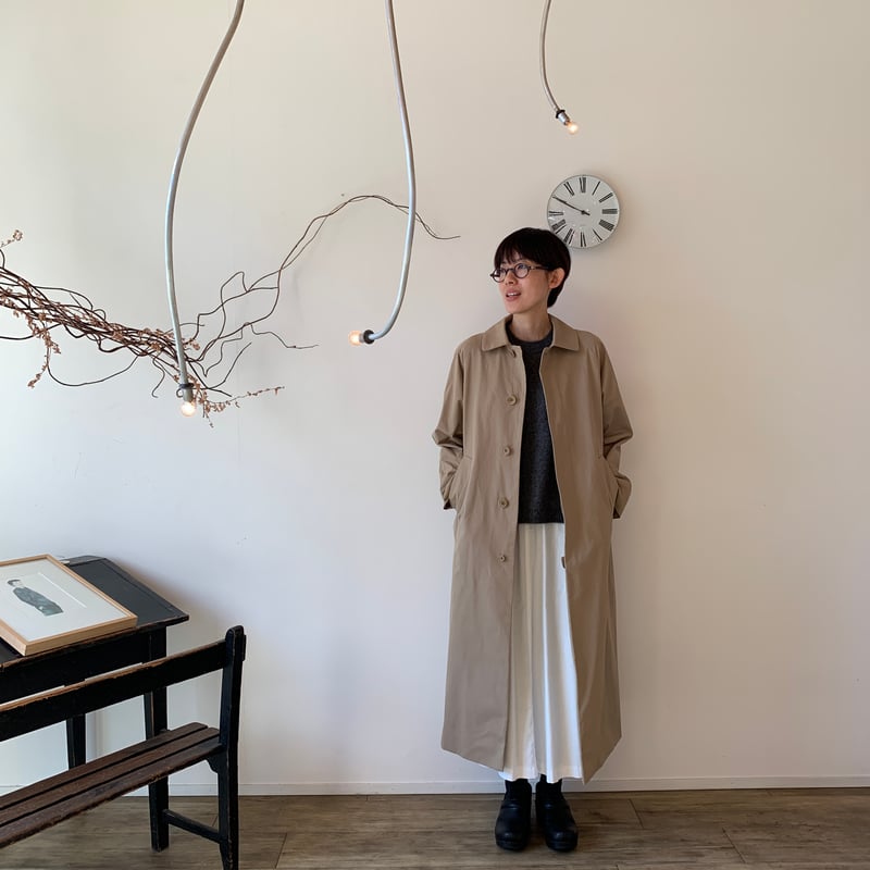 YAECA》ステンカラーコート ロング khaki | toalu online shop