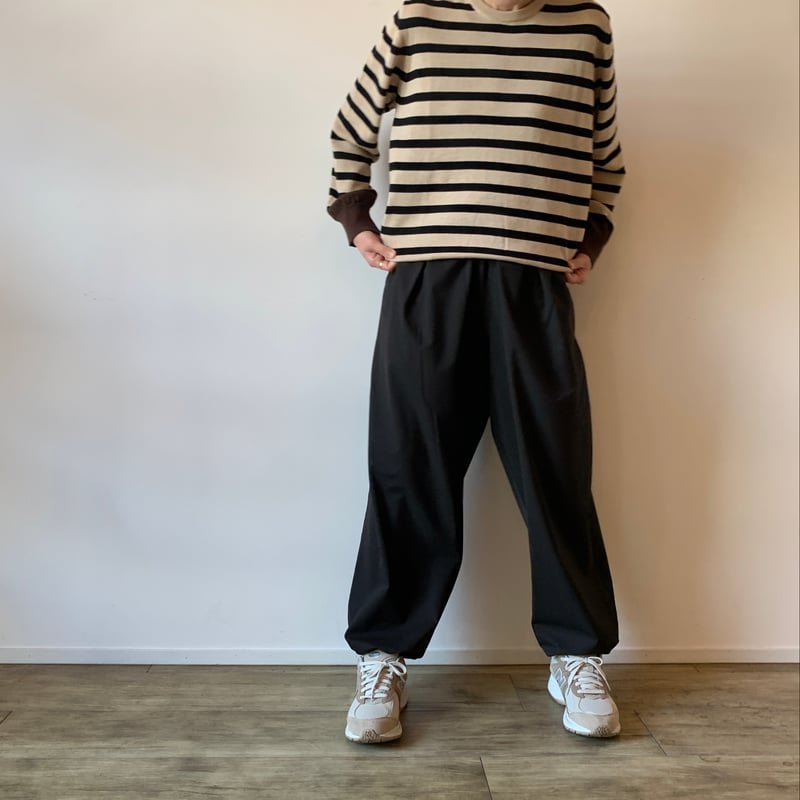 【美品】ateliernaruse アトリエナルセ コットンウールボーダーニット 7235_thumbnail.jpg