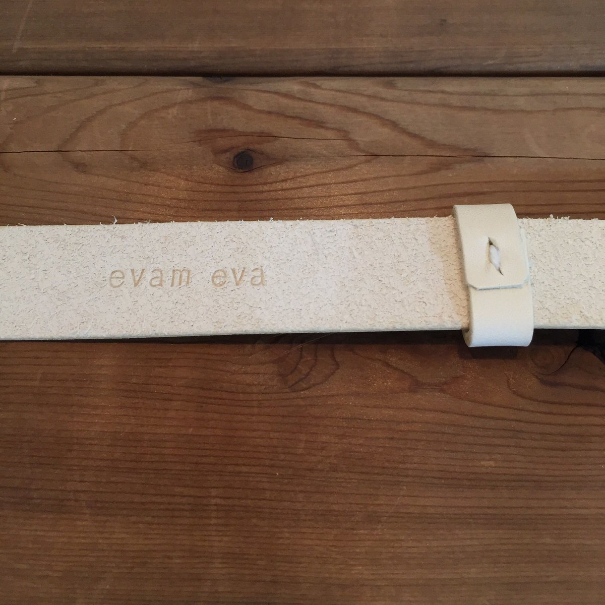 evam eva エヴァムエヴァ  ベルト　ブラウン evam eva》leather belt 20mm | toalu online shop