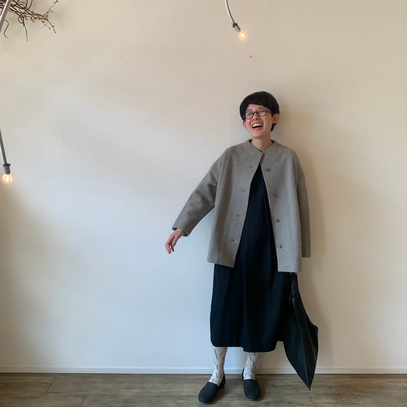 evam eva》press wool short coat | toalu online