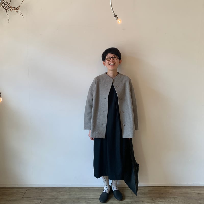 evam eva》press wool short coat | toalu online