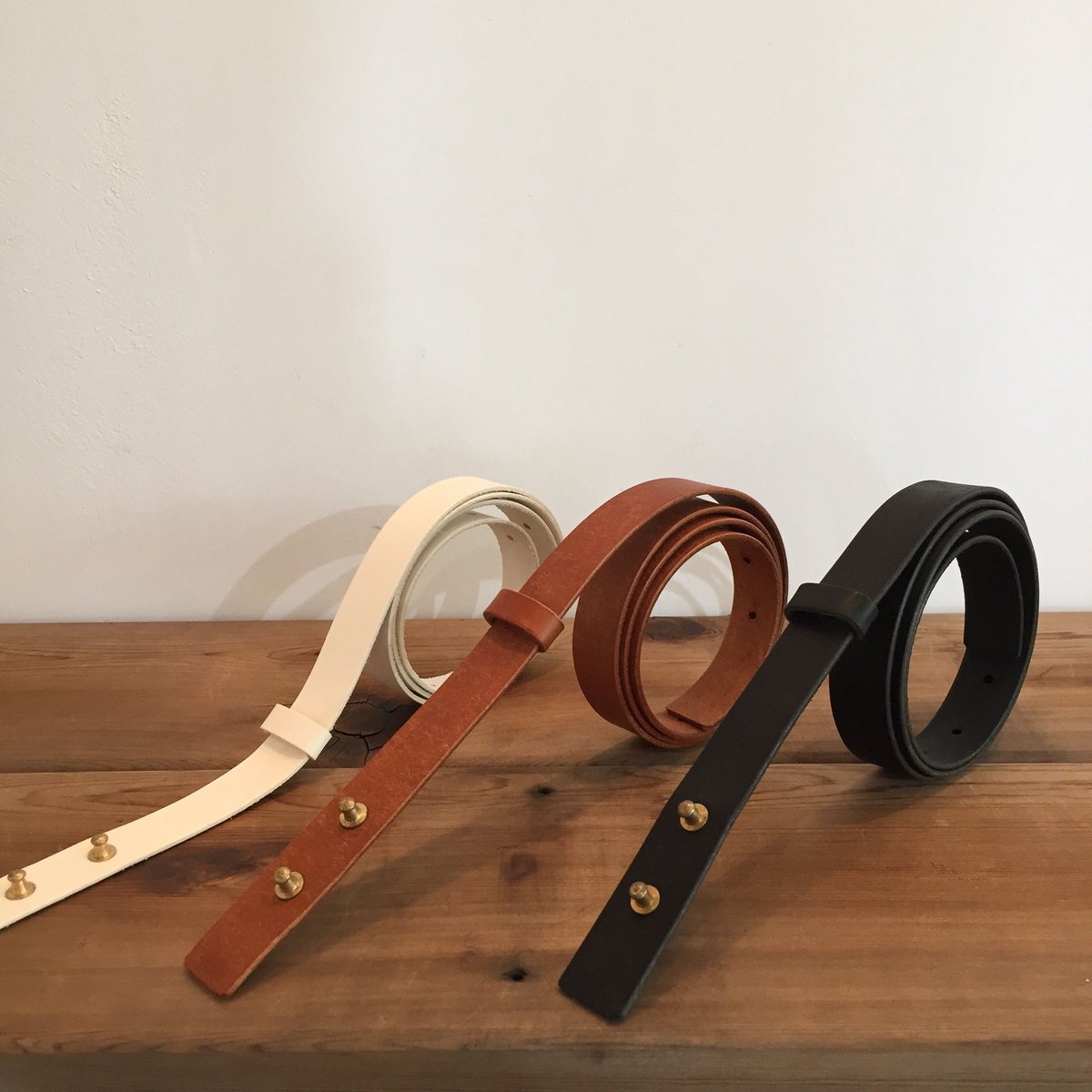 evam eva エヴァムエヴァ  ベルト　ブラウン evam eva / leather belt（20mm） - c a b i n e t O N L I N E