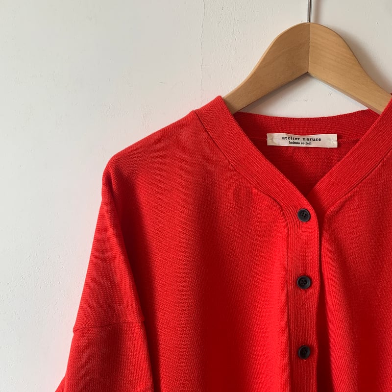 アトリエナルセ コットンウールモックネックニット/チャコール Free