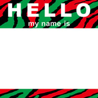 HELLO my name is サンプリングブランクステッカー