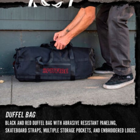 SPITFIRE ROAD DOG DUFFLE BAG-BLACK