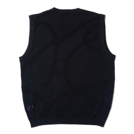 DEMARCOLAB VENT DOODLE VEST - BLACK