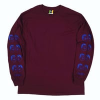 BEDLAM EGGS L/S TEE - MAROON