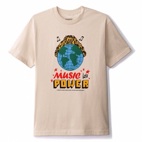 BUTTER GOODS MUSIC IS POWER TEE-SAND